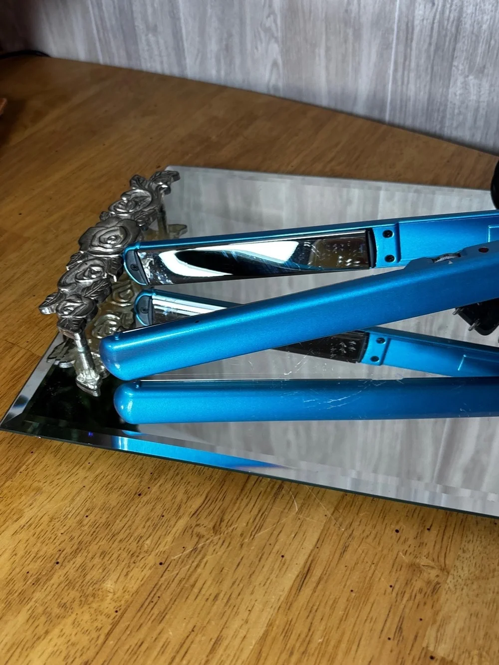 BaBylissPRO Nano Titanium Professional Flat Iron Blue 450°F Hair Straightener